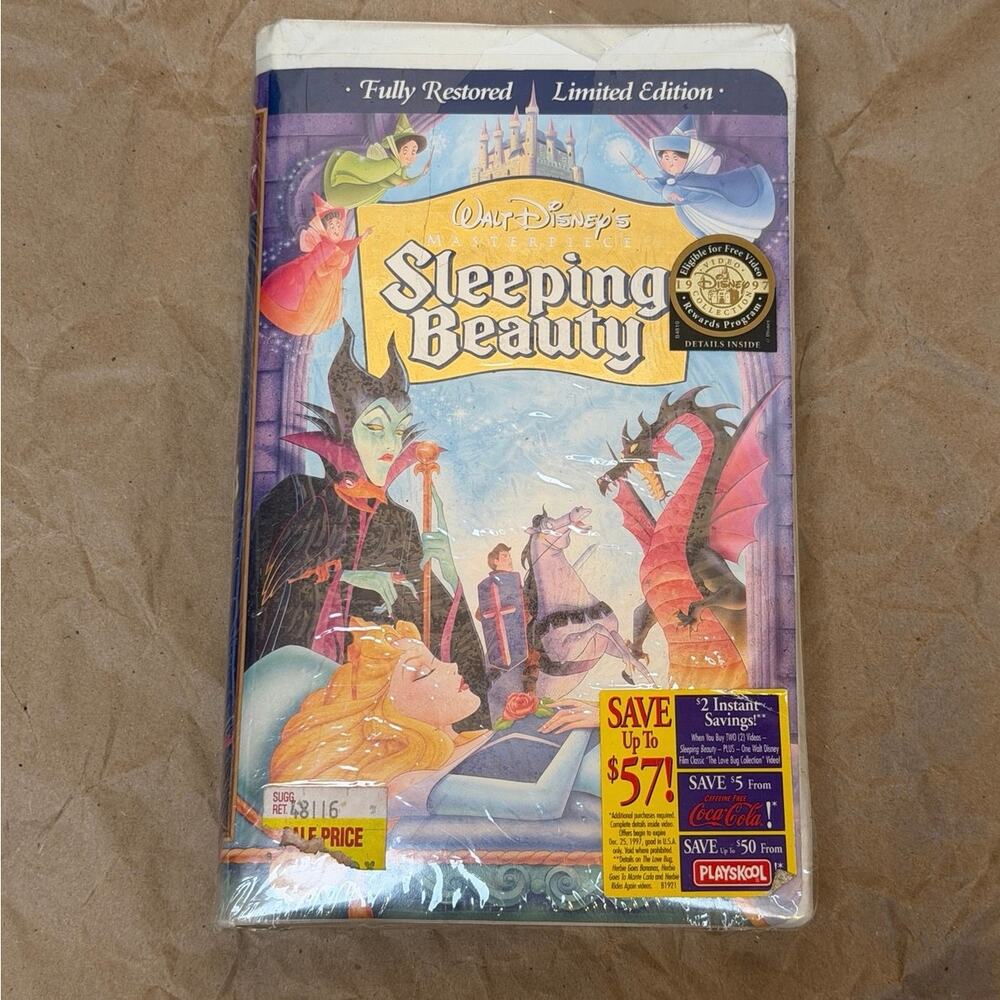 Sleeping Beauty VHS 1997 Disney Masterpiece Limited Edition Shrink Wrap 9511